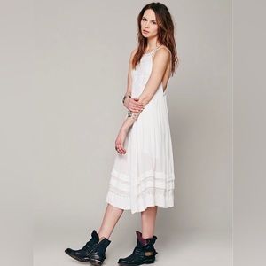 Free People Diamonds In The Sky Embroidered Midi Dress